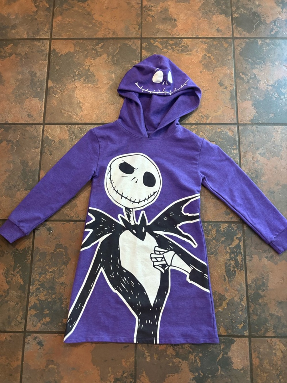 ❣️Purple Jack Skellington Kids Hooded Dress